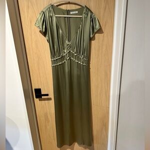 Reformation Silk Kaye Midi Dress size 18
